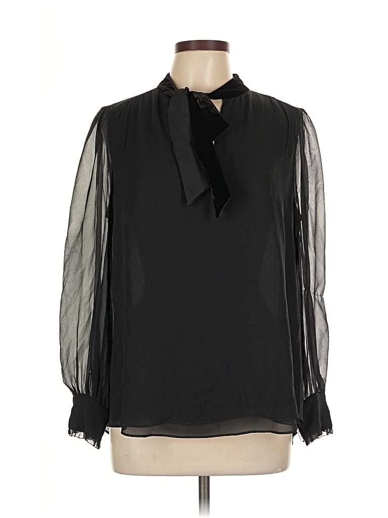 Pre-owned Kate Spade New York Long Sleeve Blouse In Black
