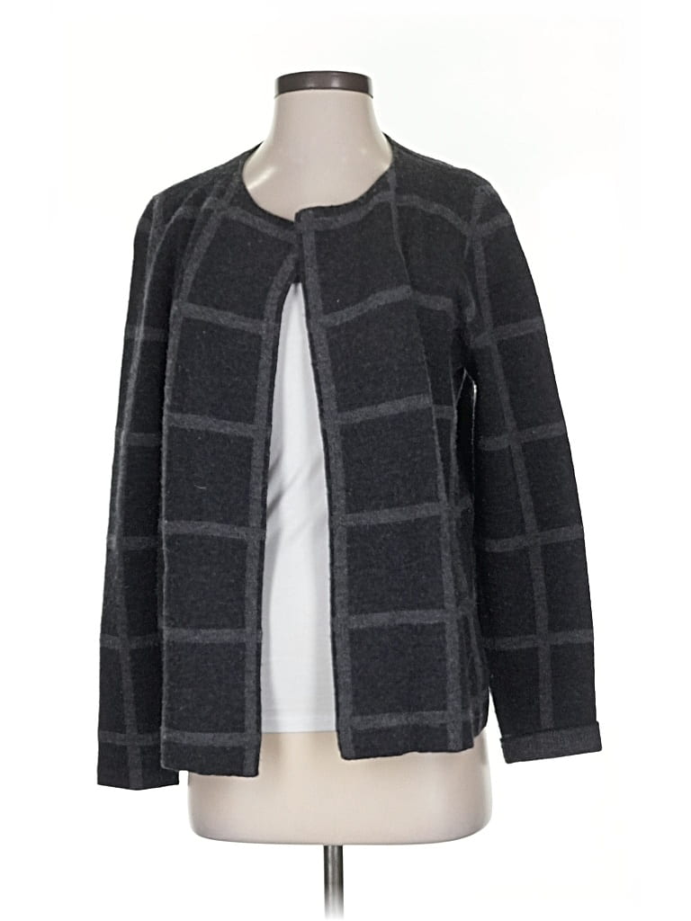 Pre-owned Eileen Fisher Cardigan Sweater In Gray