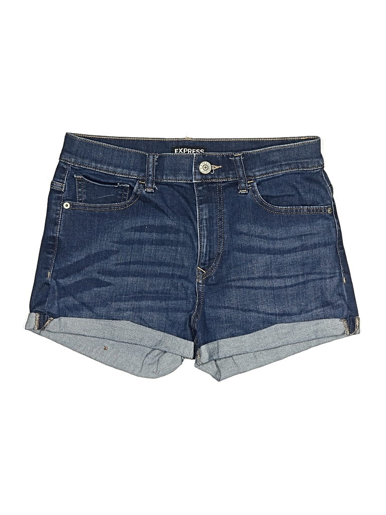 Pre-owned Express Outlet Denim Shorts In Blue