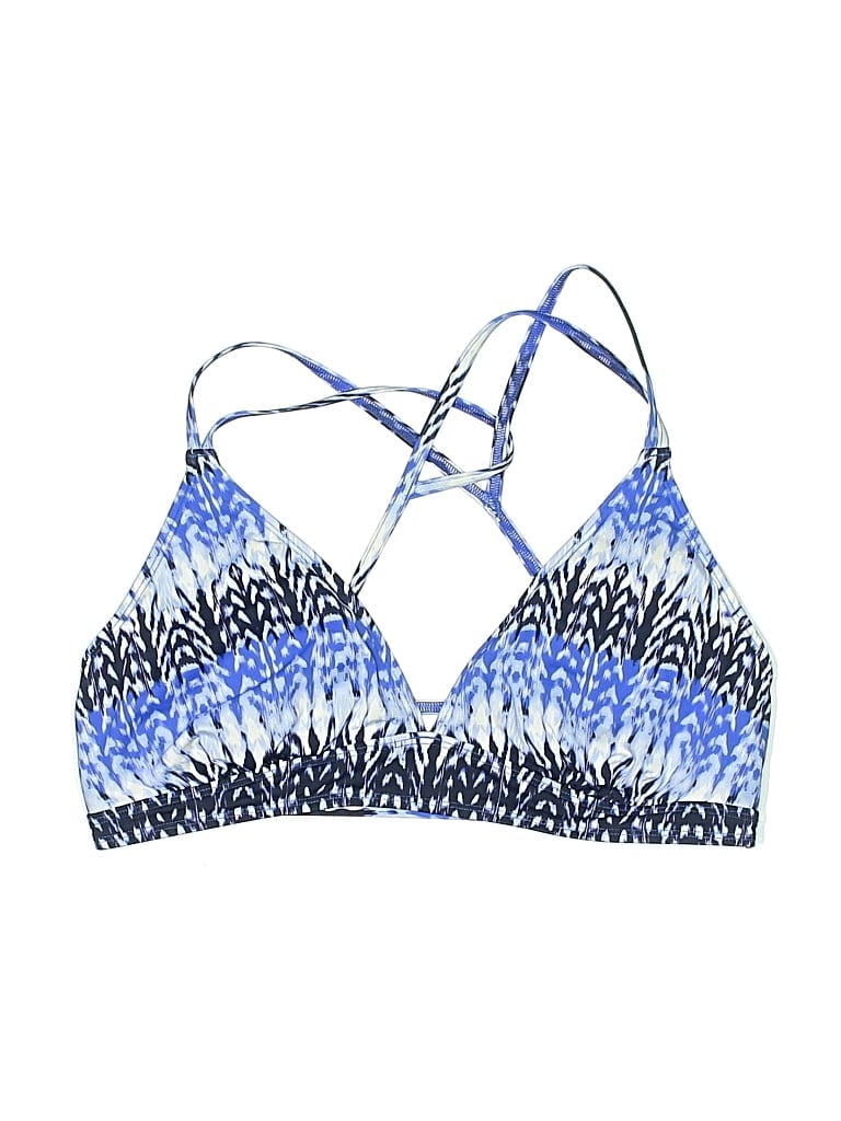 ATHLETA Pre-owned Swimsuit Top Blue Print Pattern Swimwear