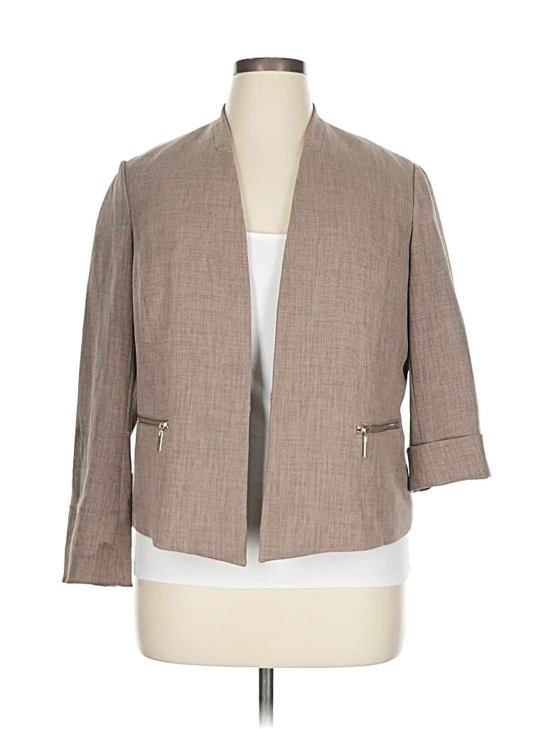 Click to view more detailed imagery on our partner's website Pre-owned Kasper Blazer Jacket In Brown