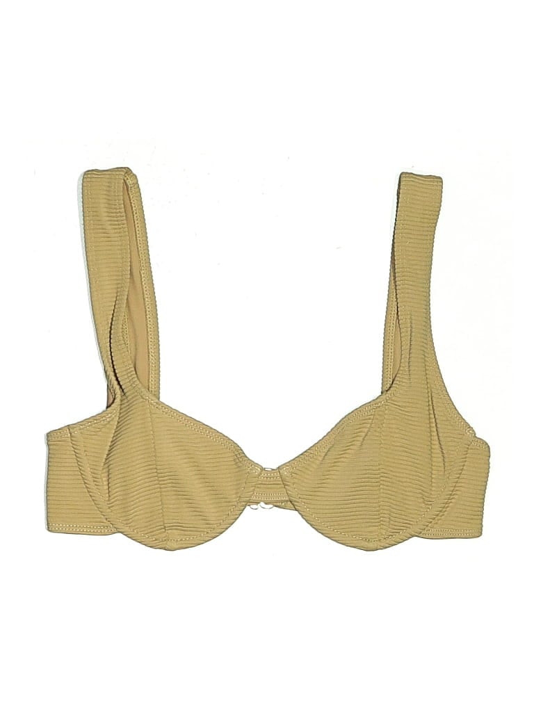 HOUSE OF HARLOW 1960 Pre-owned Swimsuit Top Tan Swimwear In Brown