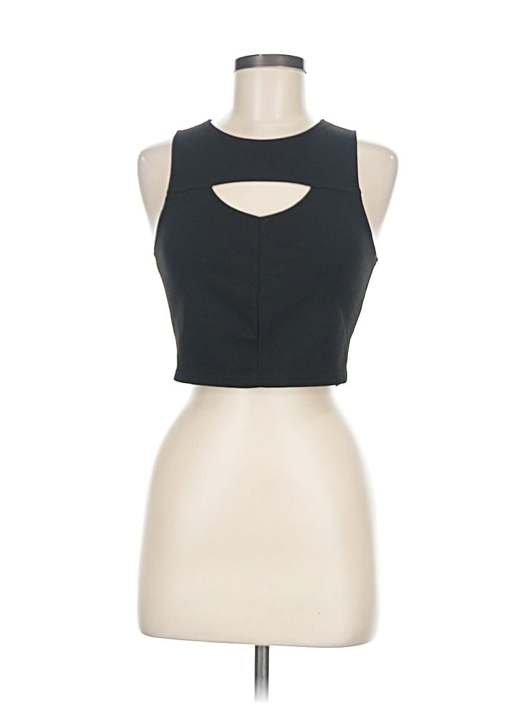 Pre-owned Trafaluc By Zara Tank Top Black Keyhole Neckline Tops