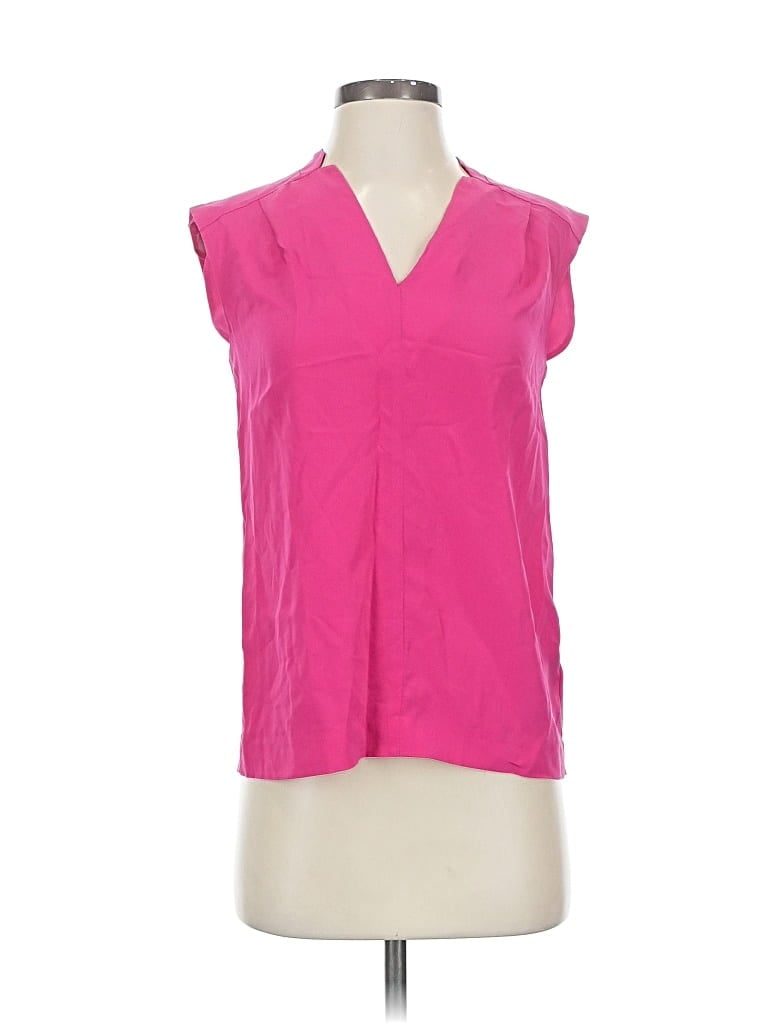 Pre-owned Lk Bennett Sleeveless Silk Top Pink V Neck Tops