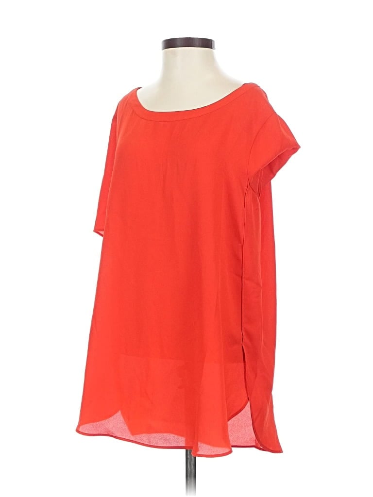Pre-owned Banana Republic Short Sleeve Blouse In Red