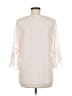 Calvin Klein 100% Polyester Ivory 3/4 Sleeve Blouse Size M - photo 2