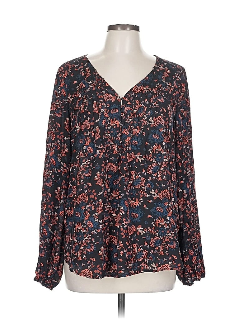 Pre-owned Cupcakes And Cashmere Long Sleeve Blouse In Blue