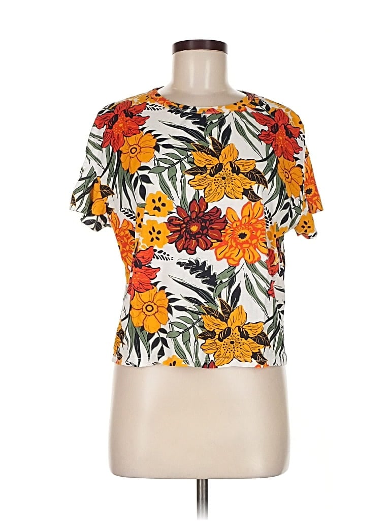 Pre-owned Trafaluc By Zara Short Sleeve T-shirt In Orange