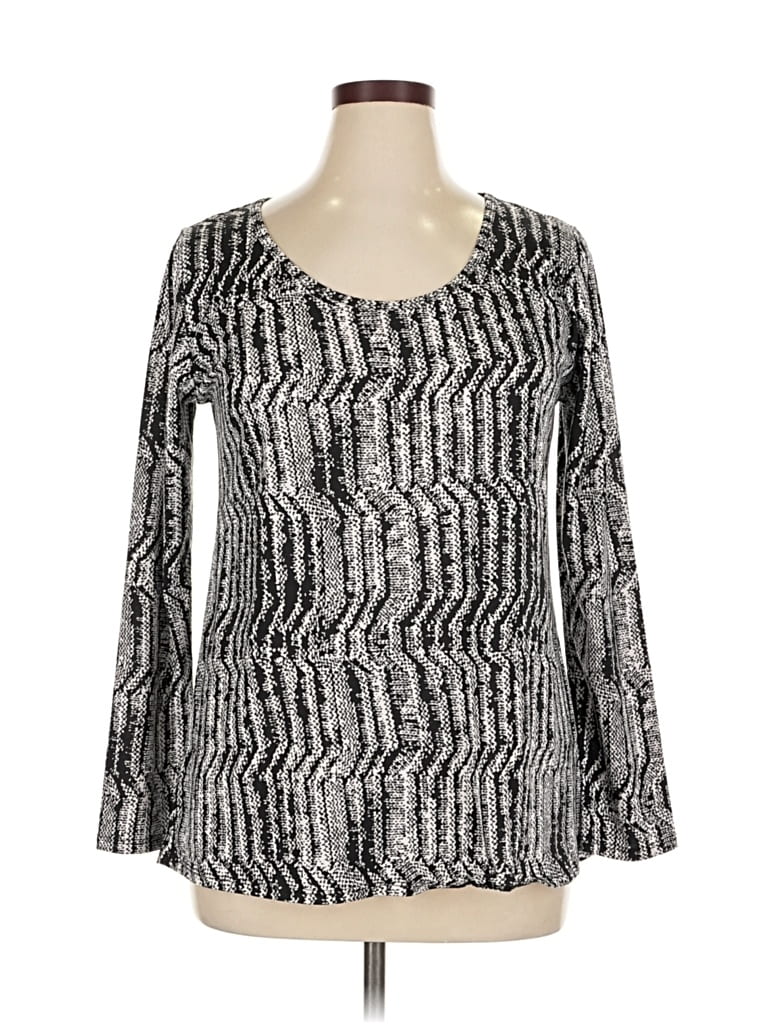 Pre-owned Lularoe Long Sleeve Blouse In Silver