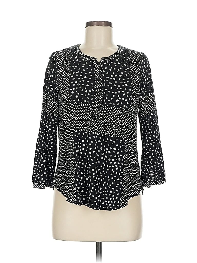LUCKY BRAND Pre-owned 3/4 Sleeve Blouse In Black