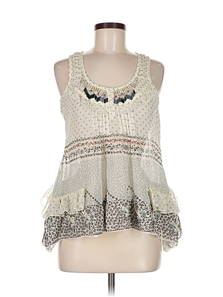 WILLOW & CLAY Pre-owned Sleeveless Blouse In White