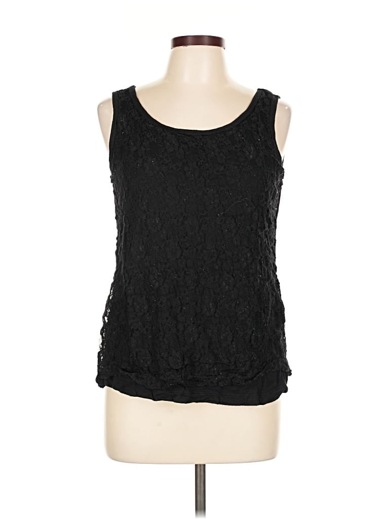 Pre-owned Van Heusen Sleeveless Blouse In Black