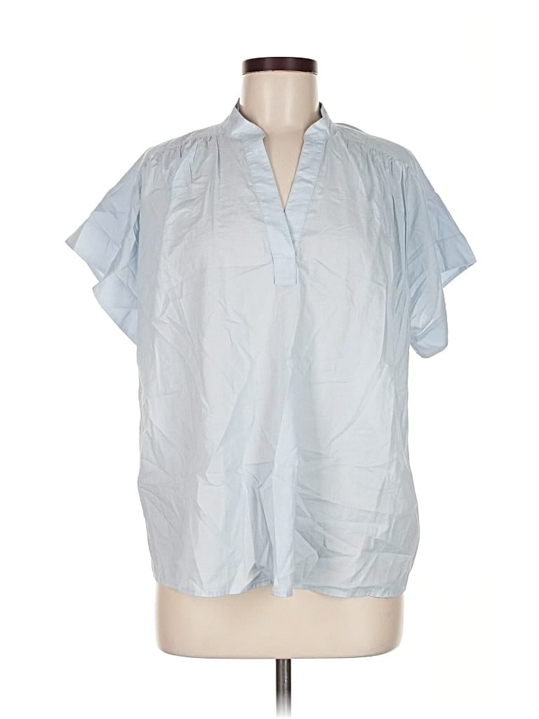 Pre-owned Universal Thread Short Sleeve Blouse In Gray