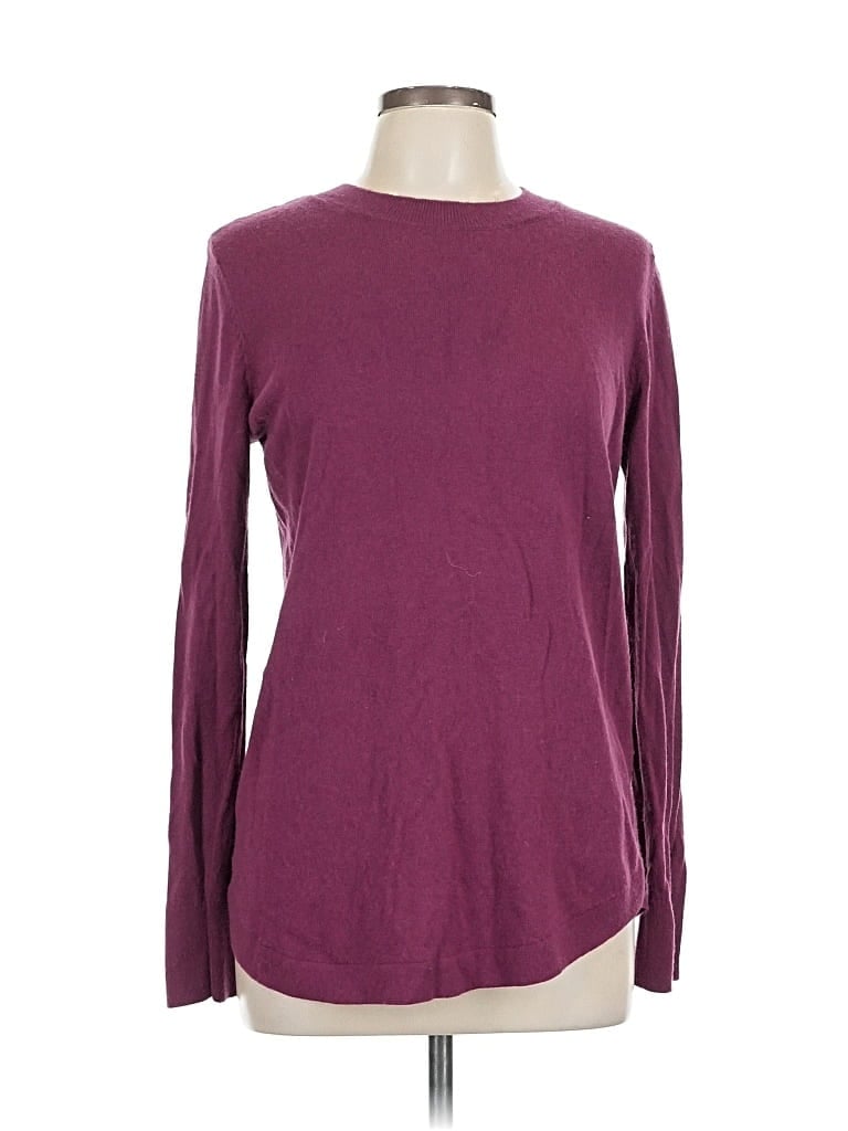 Pre-owned Ann Taylor Loft Pullover Sweater In Burgundy