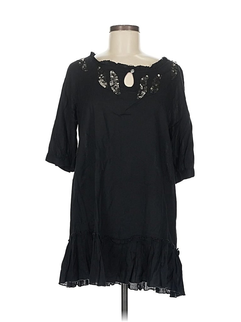 Vintage America Blues 3/4 Sleeve Blouse In Black