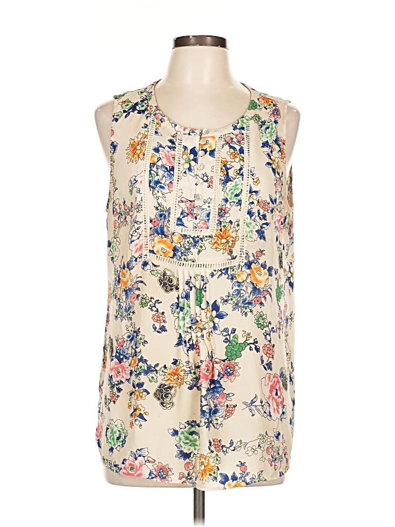 Pre-owned Daniel Rainn Sleeveless Blouse In White