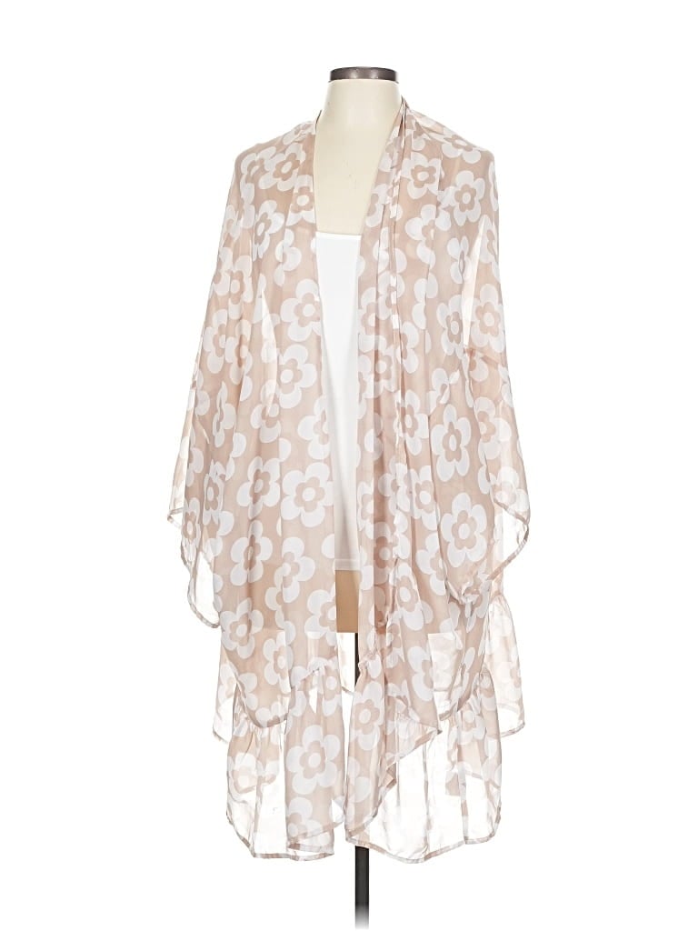 Pre-owned Stella Tweed Kimono In Brown