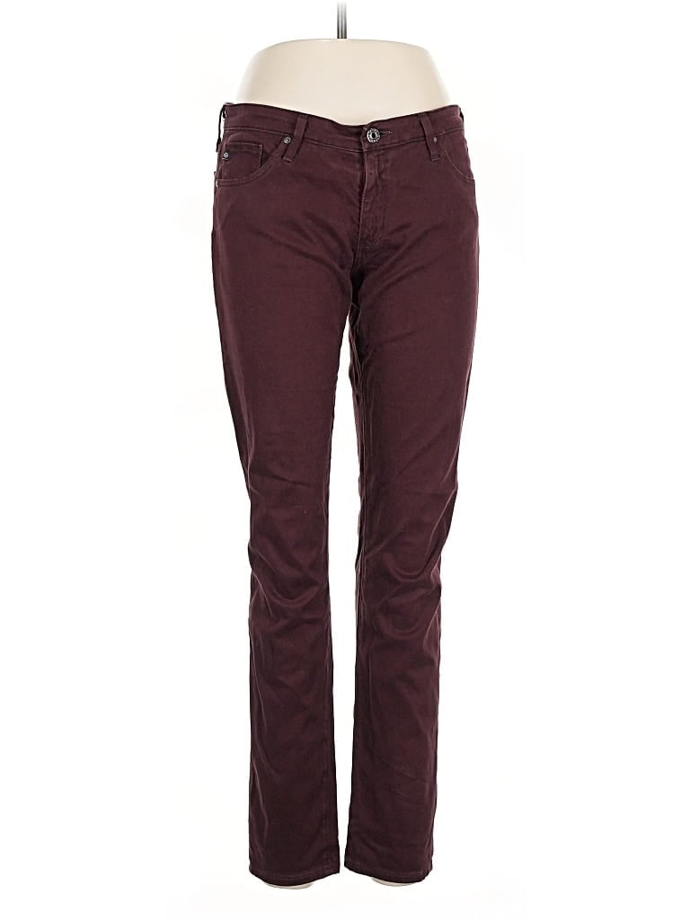 Pre-owned Adriano Goldschmied Casual Pants In Burgundy