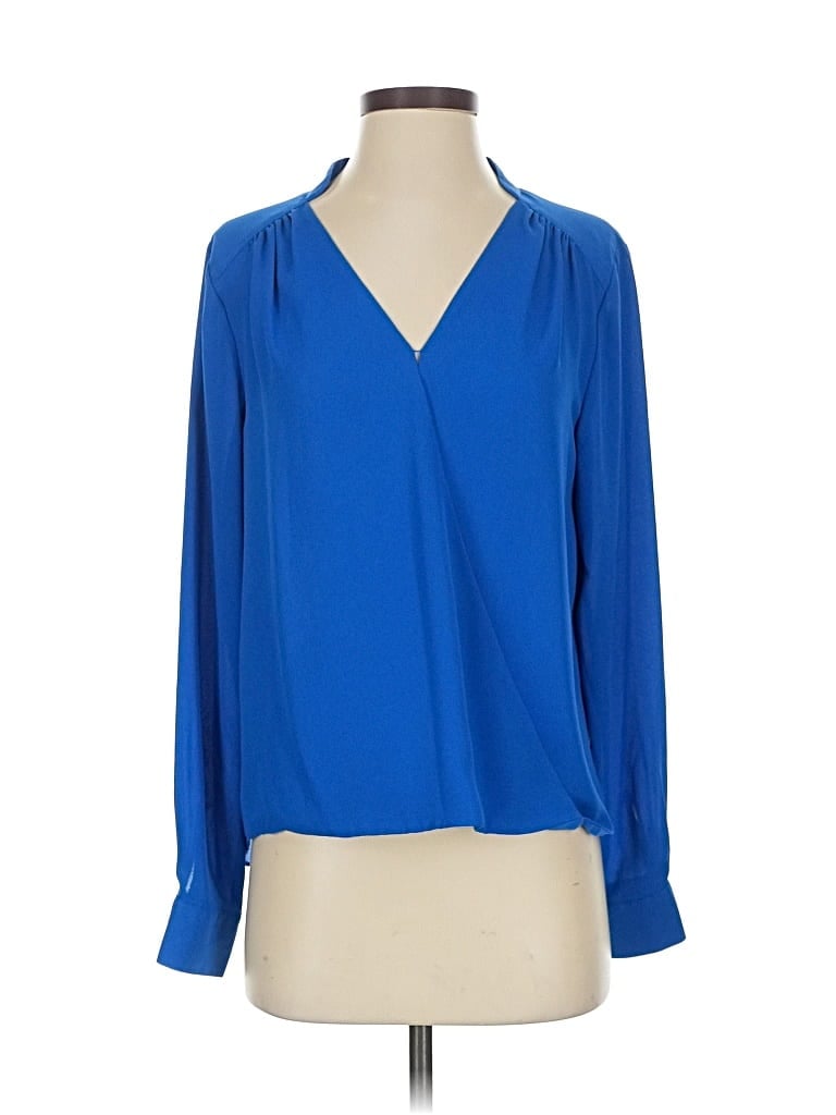 Pre-owned Vince Camuto Long Sleeve Blouse In Blue