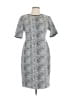 Taylor Animal Print Gray Cocktail Dress Size 10 - photo 1