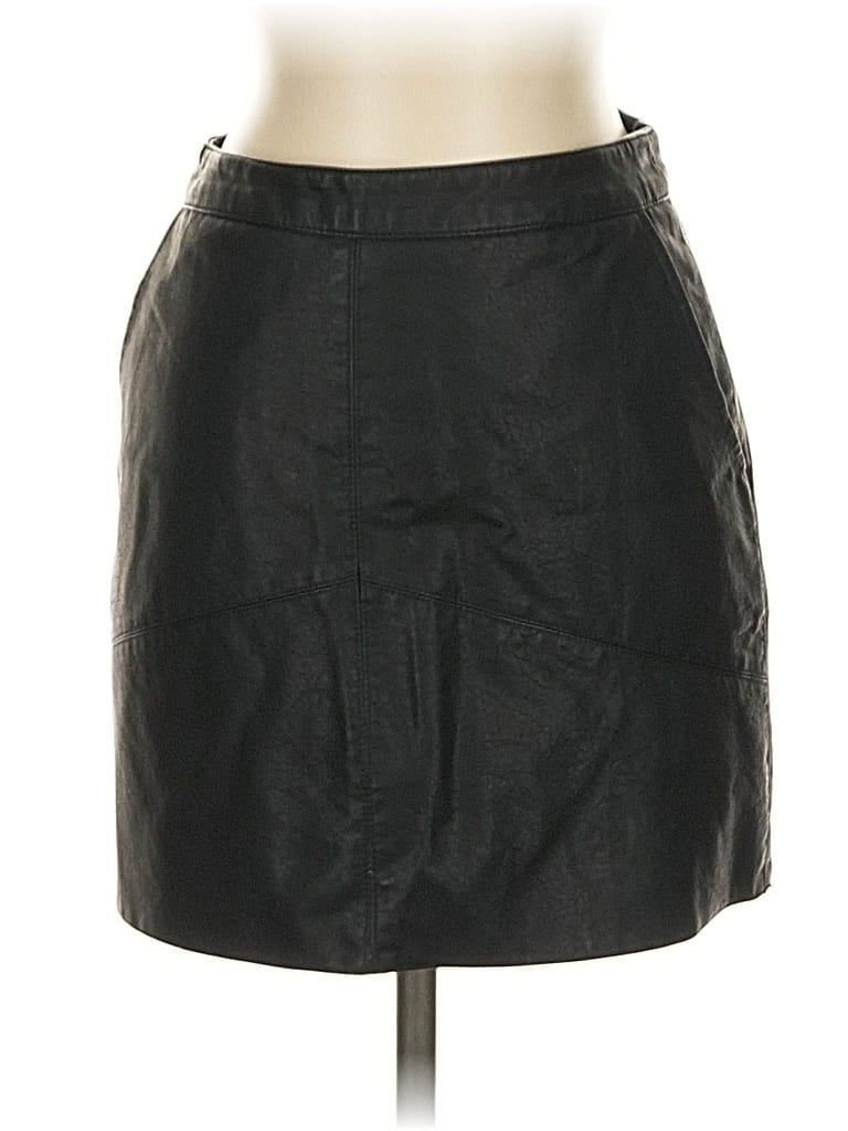 Pre-owned Lulus Faux Leather Skirt In Black