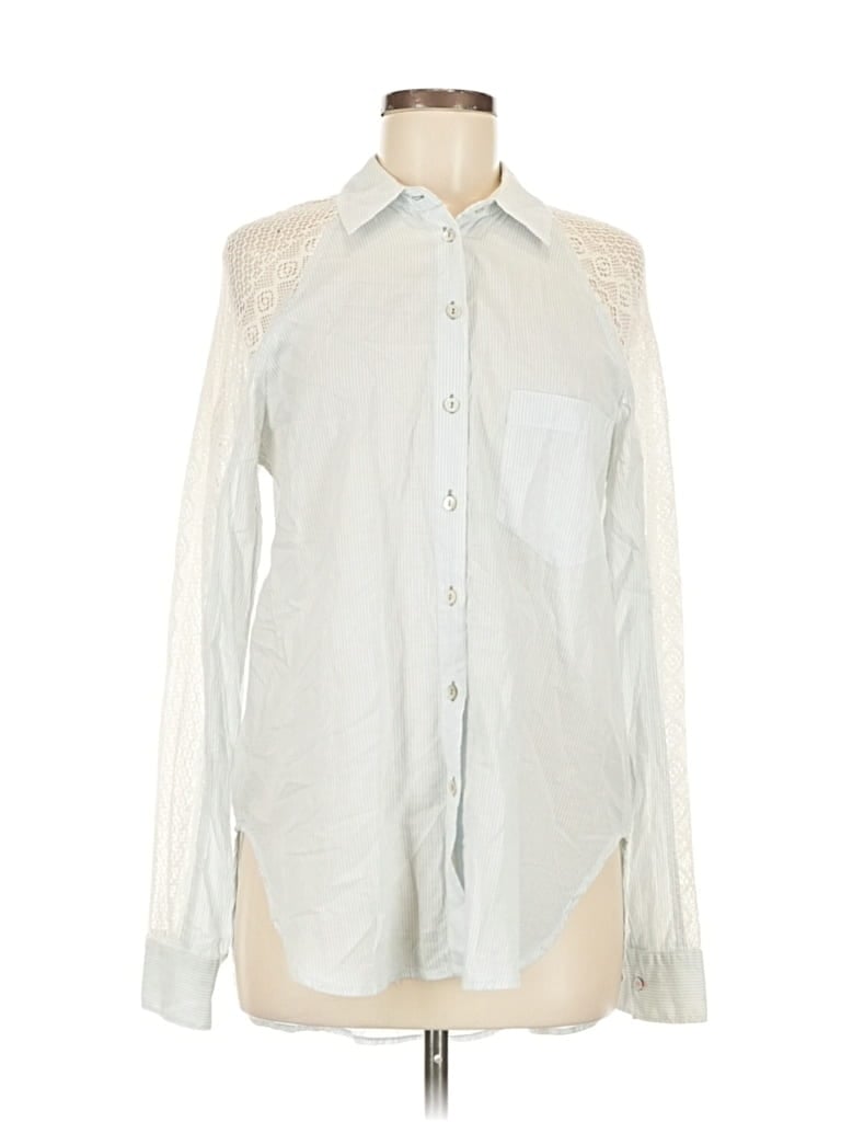 Pre-owned Holding Horses Long Sleeve Blouse In White