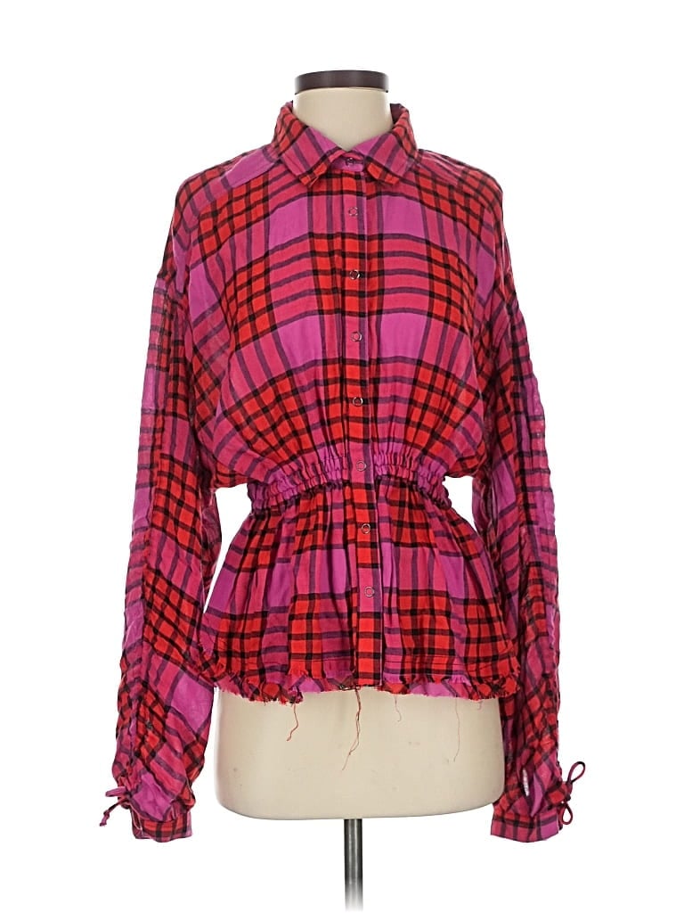 Pre-owned We The Free Long Sleeve Blouse In Pink