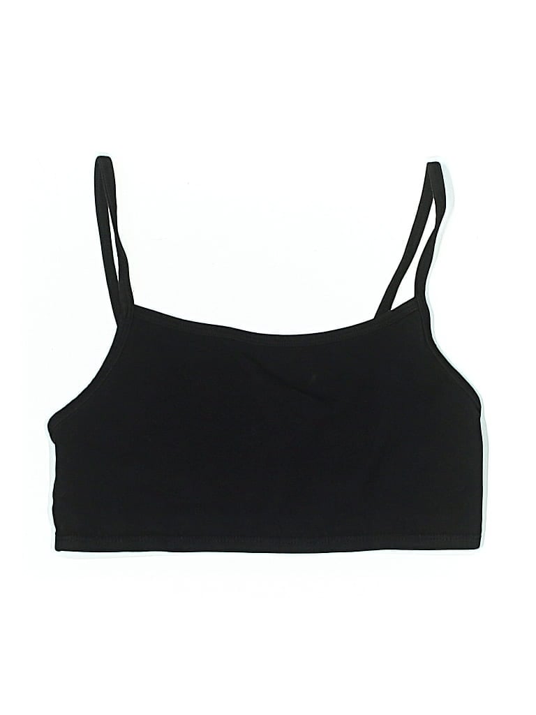 Pre-owned Los Angeles Apparel Kids' Tank Top Black Halter Neckline Tops
