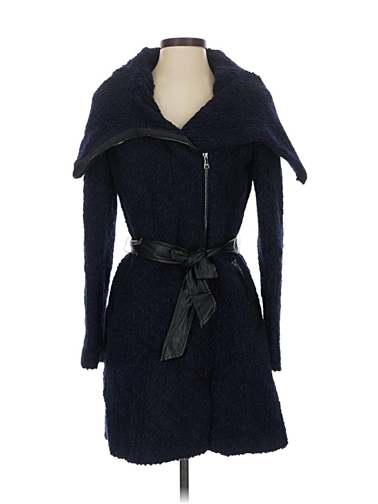 Pre-owned Cole Haan Wool Coat In Blue