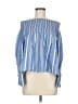 Pinko 100% Cotton Blue 3/4 Sleeve Blouse Size 6 - photo 1