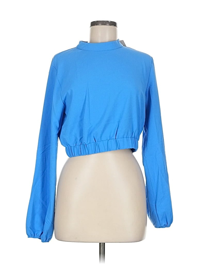 Click to view more detailed imagery on our partner's website Pre-owned Fashion Long Sleeve Top Blue Turtleneck Tops