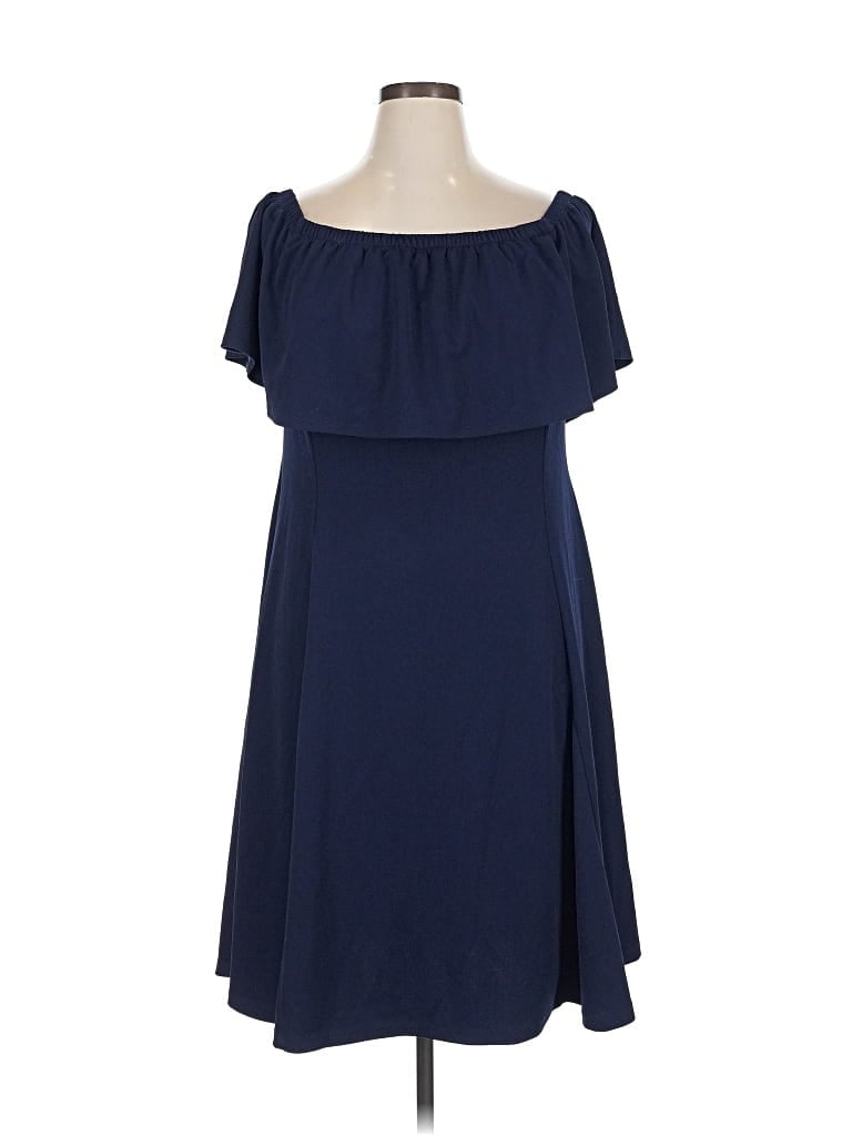 Pre-owned Isaac Mizrahi Live Casual Dress In Blue