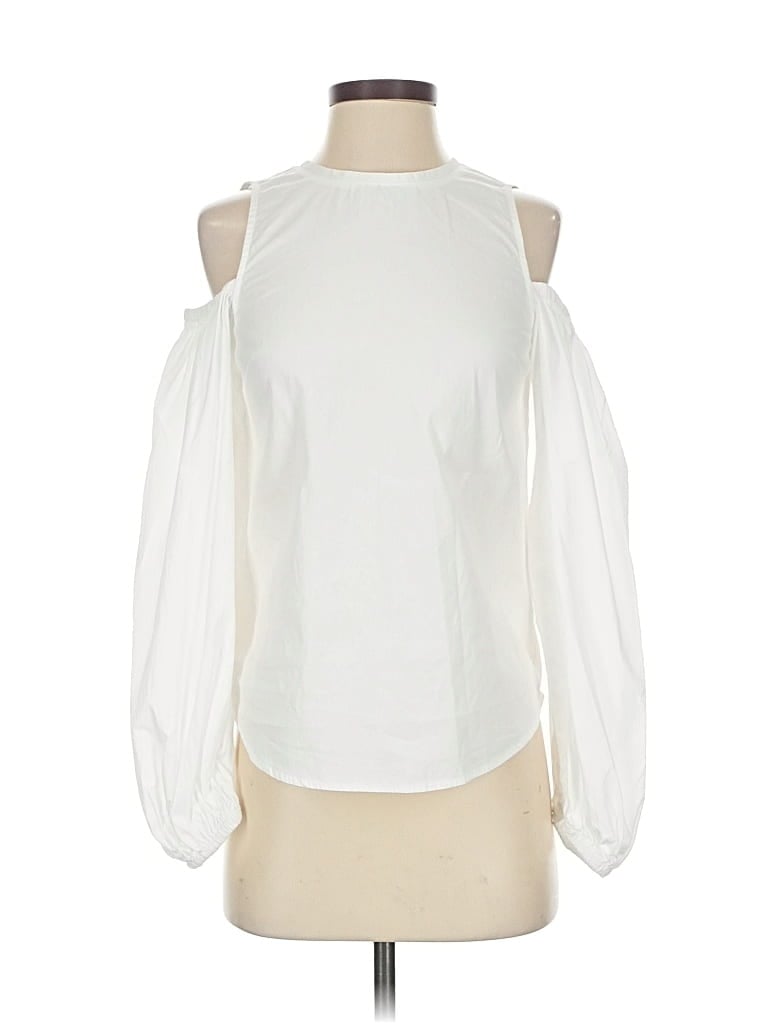Pre-owned Open Edit Sleeveless Blouse In White