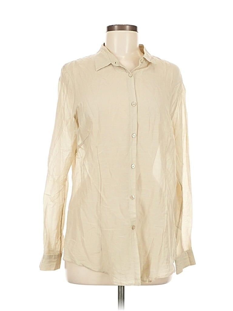 Pre-owned Cheap Monday Long Sleeve Button Down Shirt In White