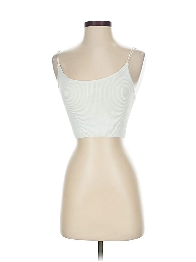 Pre-owned Sunday Best Tank Top Ivory Sweetheart Neckline Tops In White