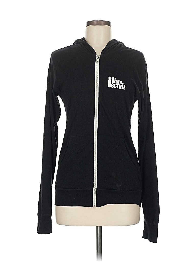 Pre-owned Bella+canvas Zip Up Hoodie In Black
