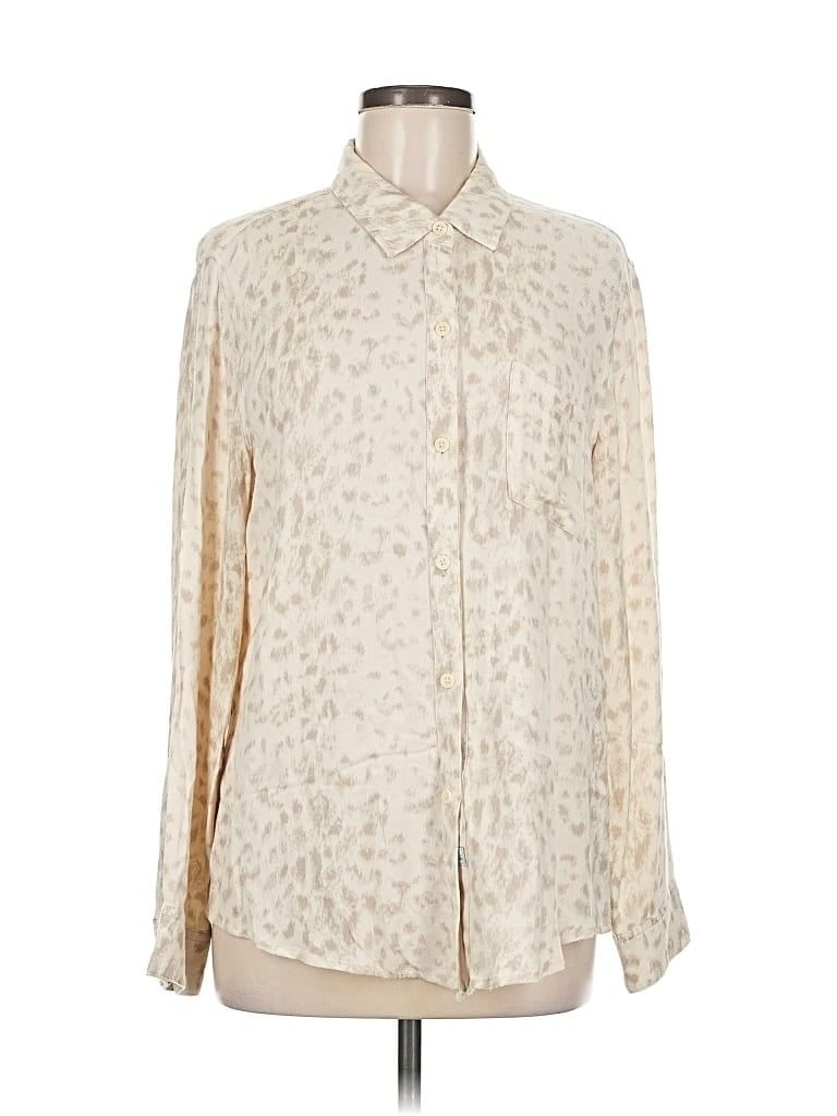 Pre-owned Rails Long Sleeve Blouse In White