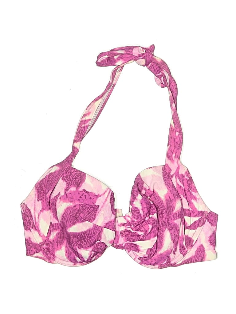 Pre-owned Tommy Bahama Swimsuit Top Pink Floral Pattern Swimwear