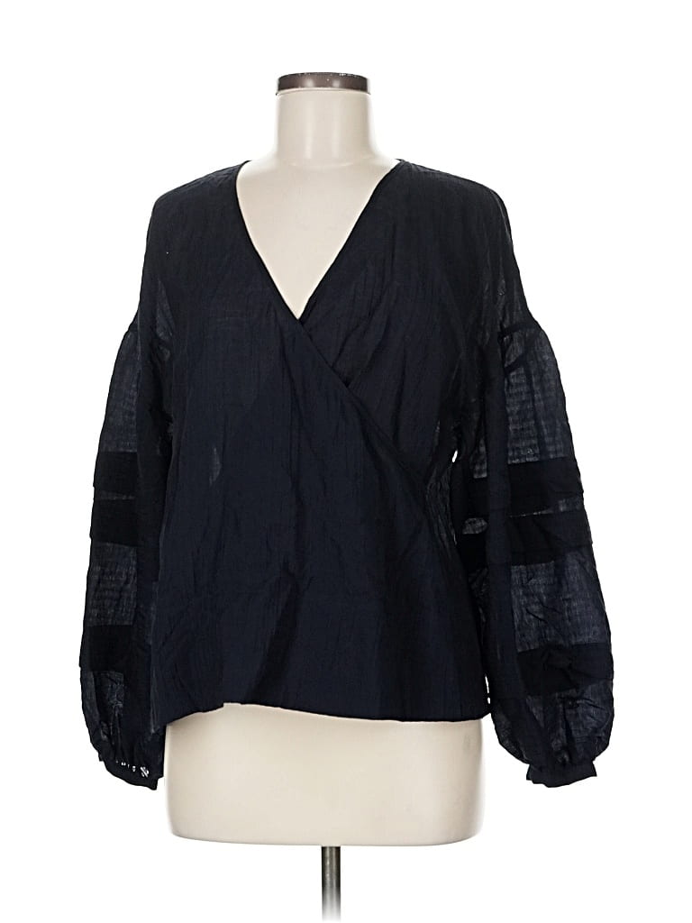 Click to view more detailed imagery on our partner's website Pre-owned Club Monaco Long Sleeve Blouse In Black