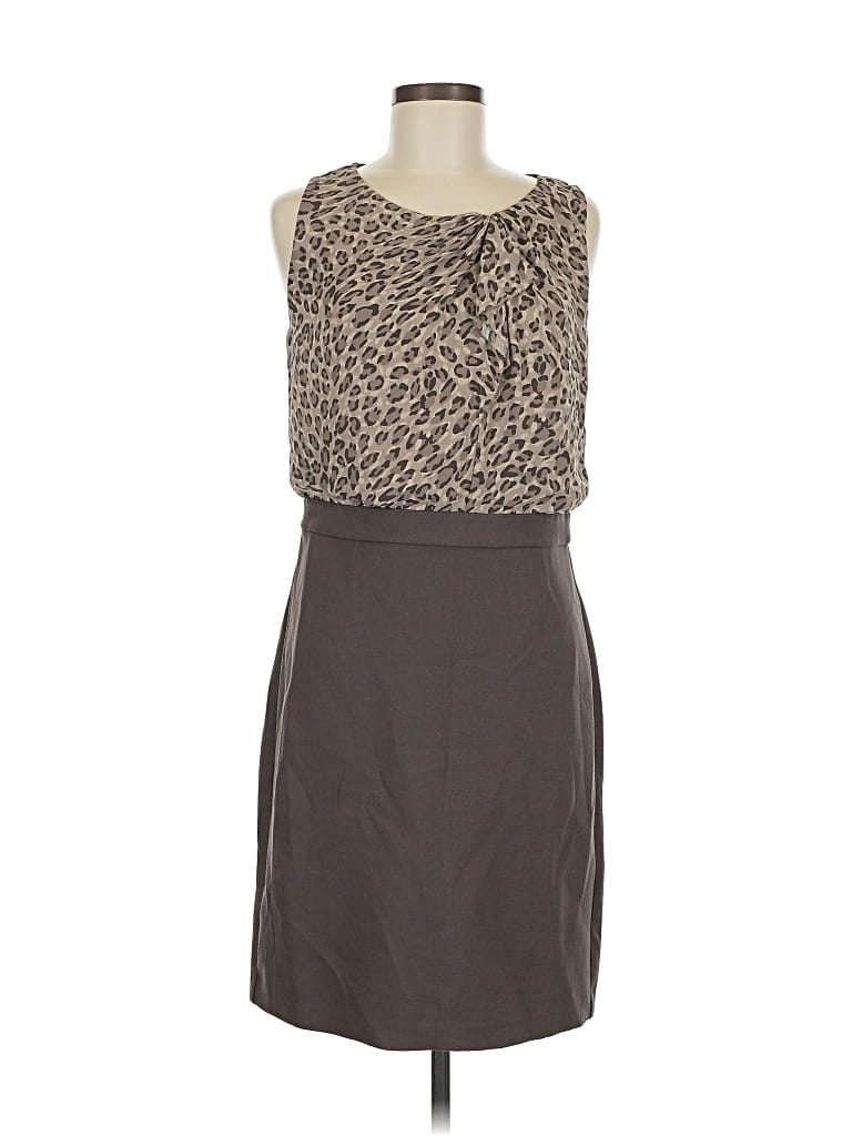 Pre-owned Ann Taylor Loft Cocktail Dress In Brown