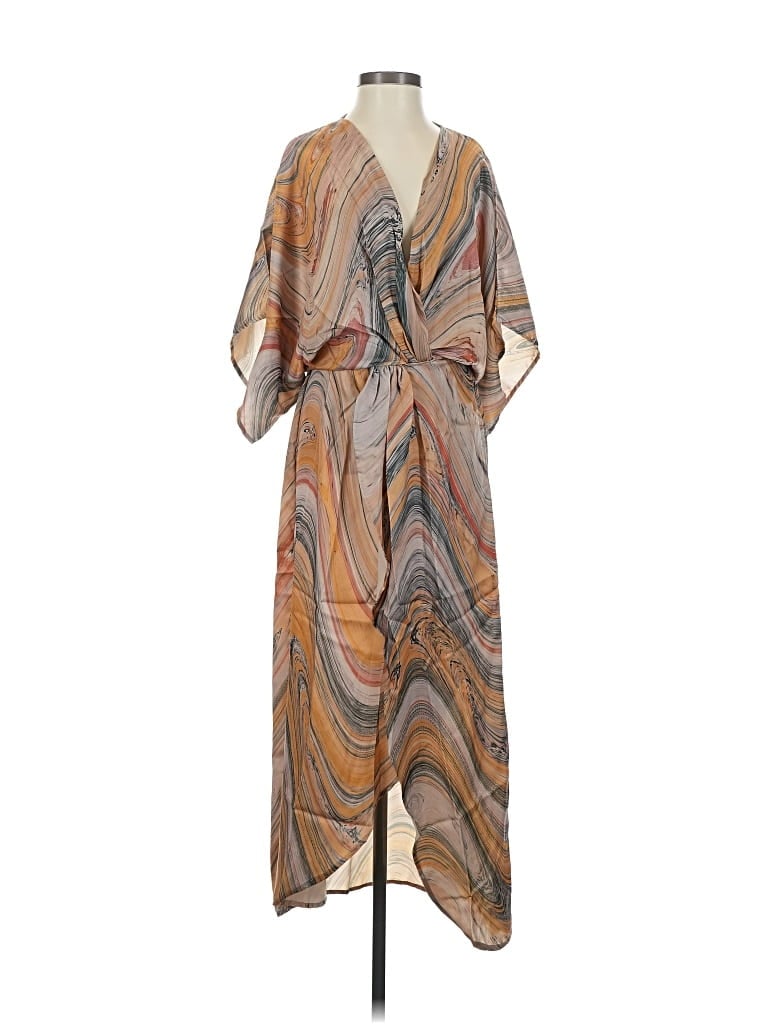 Lezat Casual Dress In Brown