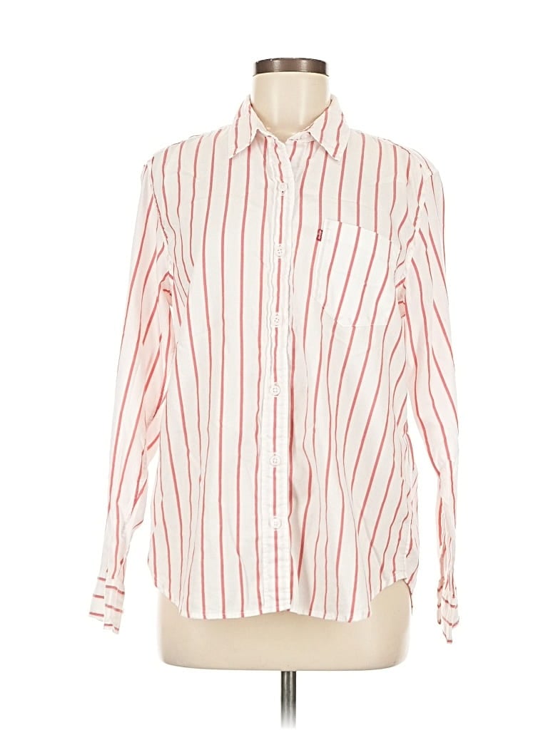 Pre-owned Levi's Long Sleeve Button Down Shirt In Red