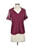 1.State 100% Polyester Burgundy Short Sleeve Blouse Size XS - photo 1