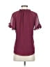 1.State 100% Polyester Burgundy Short Sleeve Blouse Size XS - photo 2