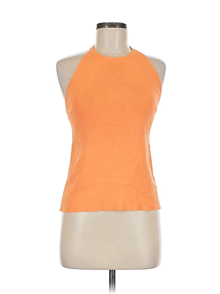 Pre-owned Ellison Tank Top Orange Halter Neckline Tops