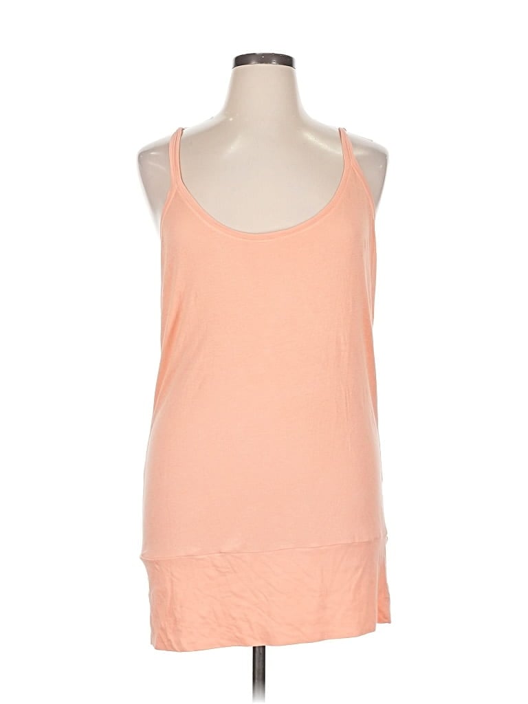 Click to view more detailed imagery on our partner's website Pre-owned Allen Allen Tank Top Orange Halter Neckline Tops