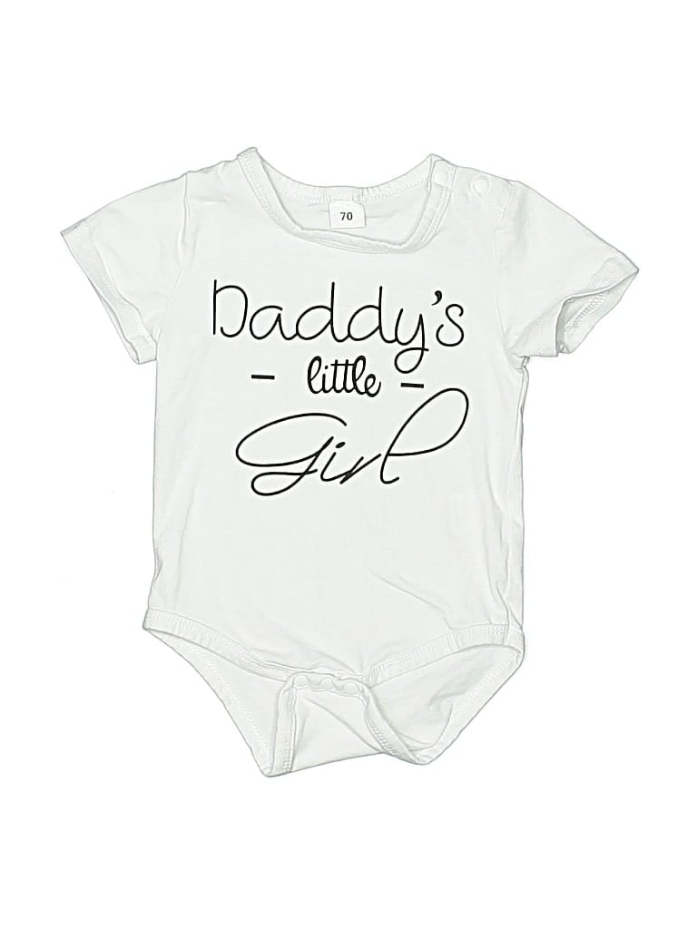 Pre-owned Unbranded Kids' Short Sleeve Onesie In White