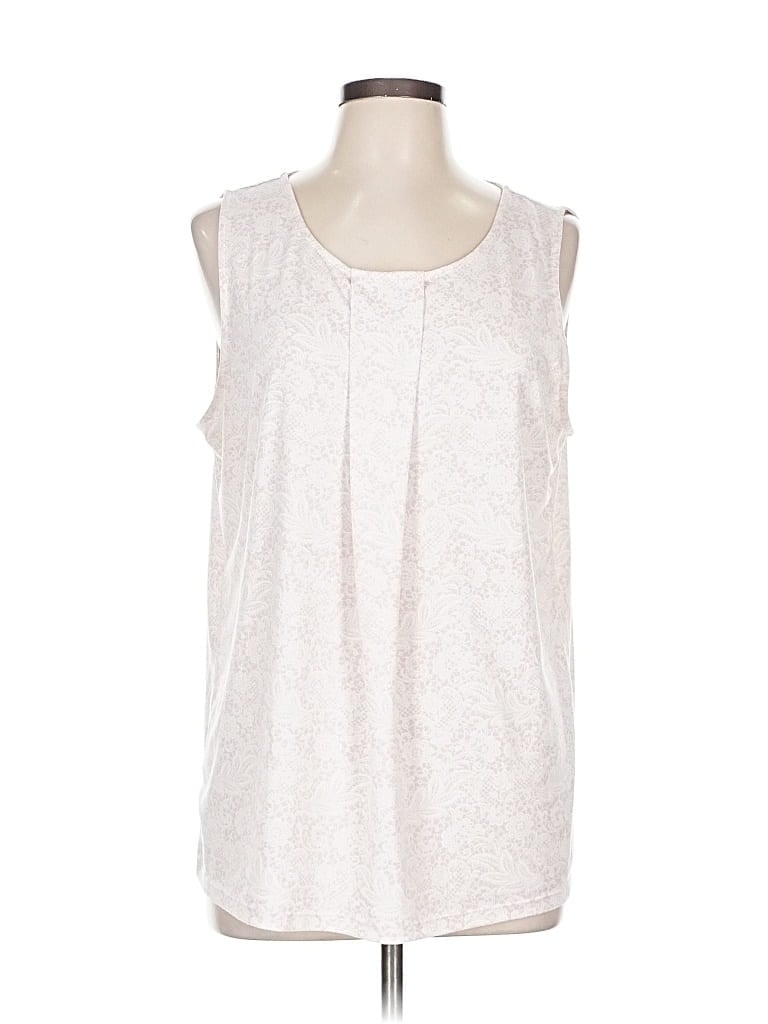 Pre-owned Ann Taylor Factory Sleeveless Blouse In Silver