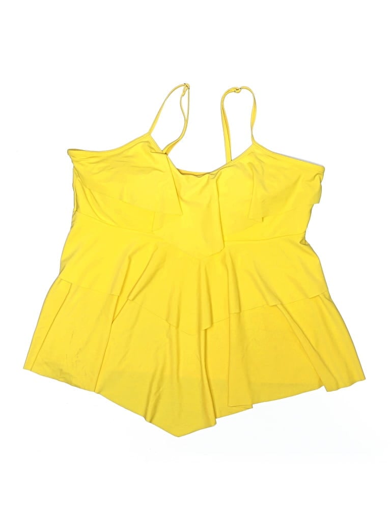 Pre-owned Unbranded Swimsuit Top Yellow Swimwear