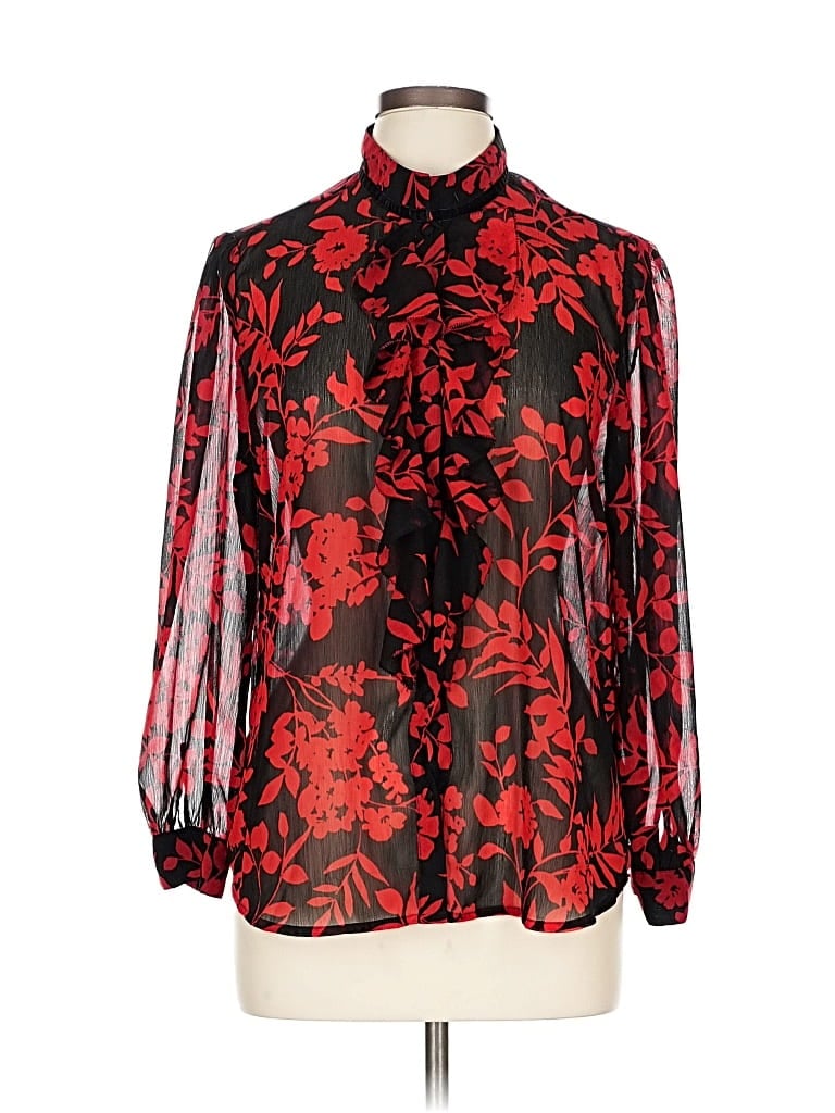 Click to view more detailed imagery on our partner's website Pre-owned Chico's Long Sleeve Blouse In Red